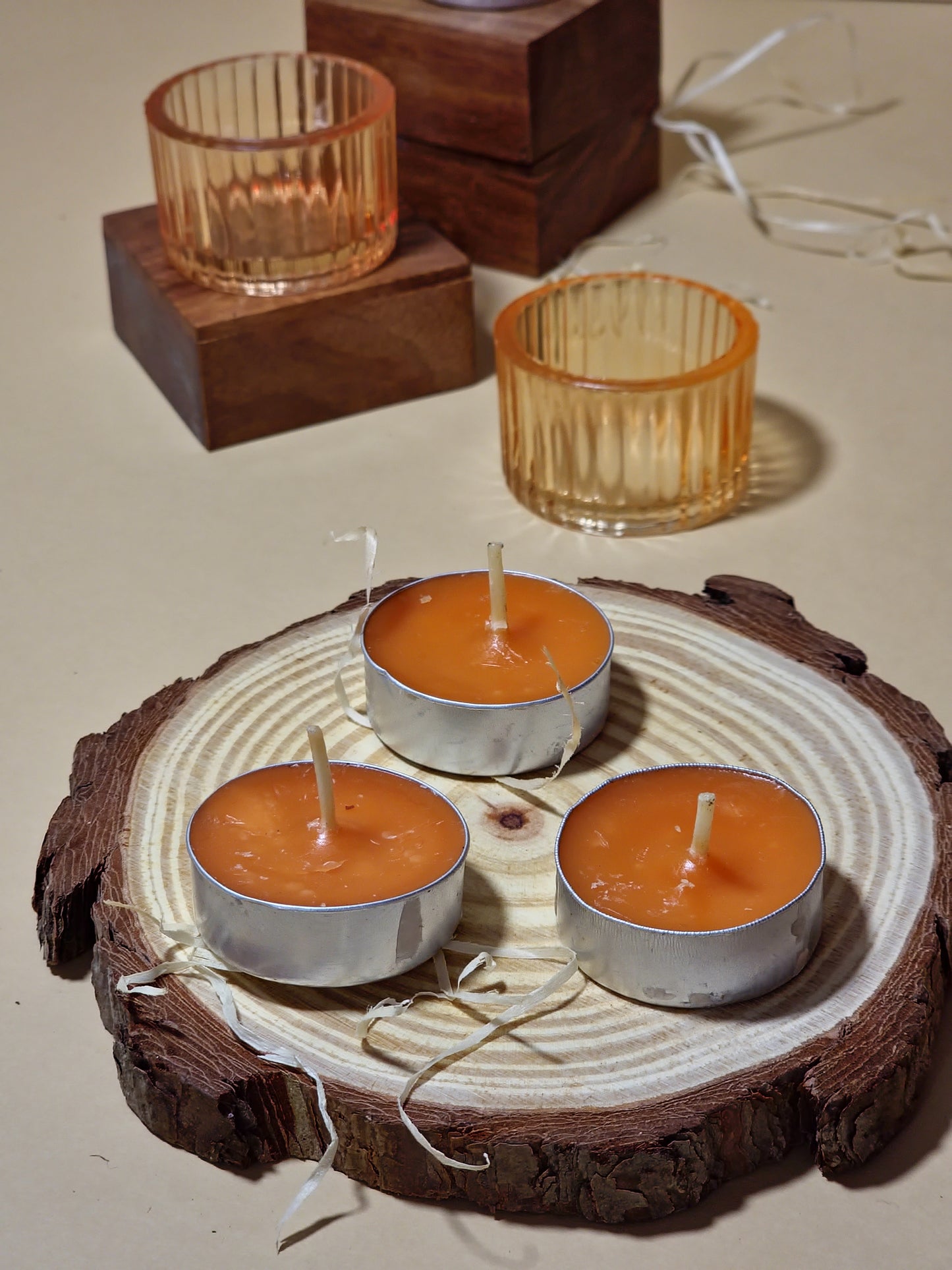 Handmade Sandalwood Scented Premium Wax Tealight Candles